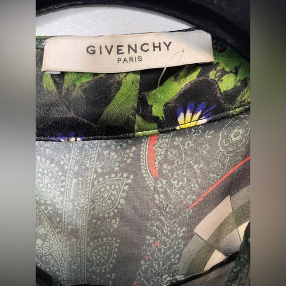 Givenchy Jacket Black Paneled Floral Print Silk Chiffon Size 38 - Picture 11 of 11